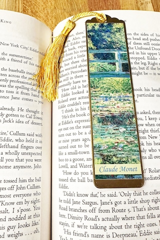 Sanatsal Tablo Temalı Metal Kitap Ayracı Claude Monet-nilüferler Ve Japon Köprüsü