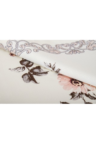 Finezza Gardenya Baskılı Kumaş Kreme Çiçekli Kırlent Kılıfı 45x45 cm - 1440
