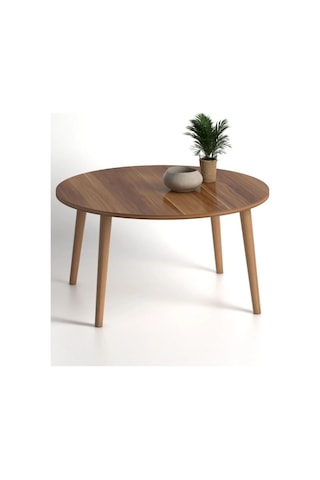 Faymend 70cm Yuvarlak Orta Sehpa Ceviz Ceviz