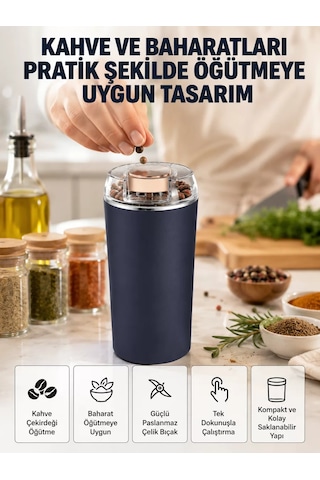 Yeni Nesil Kahve Ve Baharat Öğütücü Paslanmaz Çelik Kahve Değirmeni 1 Bilgisayar