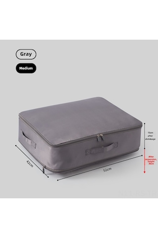 Reedark Küçük Odalar Ve Seyahat İçin Uygun, Kimyasız, Yüksek Dayanıklı, Kıyafet Ve Battaniye Saklama Torbası İyileştirilmiş Gri Orta Boy Diğer