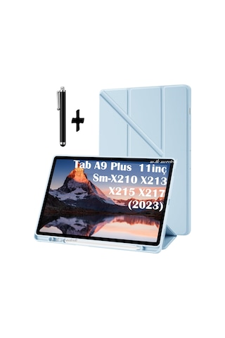 Galaxy Uyumlu Tab A9 Plus 11 İnç Kılıf Kalem Bölmeli Renkli Standlı Zırh