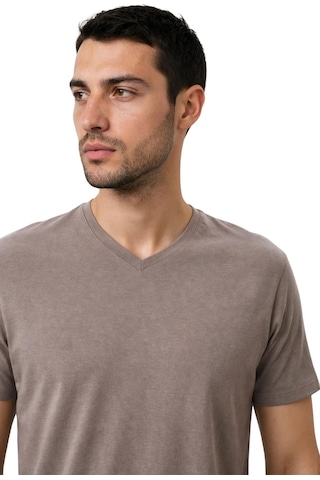 Arma Ar-ma Erkek V Yaka Tişört Baskisiz Basic Örme Kumaş Regular Fit %47 Modal %47 Pamuk %6 Likra 30/1 Penye Modal Full Likra Süprem Y31344473102 Vizon-v1