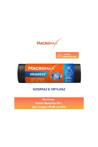 Macromax Master Çöp Torbası Battal Boy 10'lu