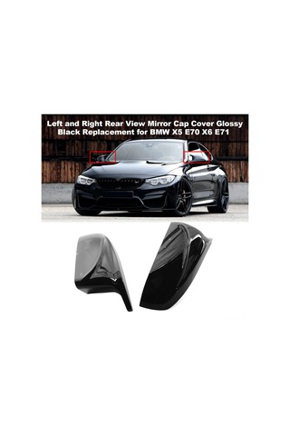 Wezone Bmw X5 E70 X6 E71 İçin Abs Materyal Siyah Ayna Kapağı - Gz.fk041gl/r Lh