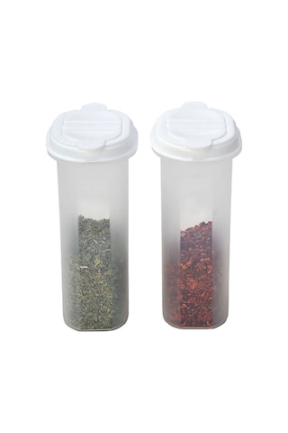 4'lü Uzun Tuzluk Baharatlık 4 200 Ml - Beyaz Renkli