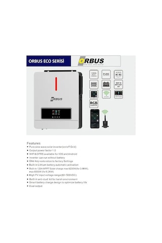 Orbus Eco 1.6Kw 12V Mppt Solar İnverter (Off Grid)