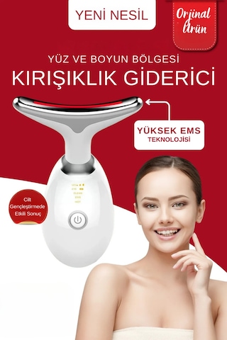 Yüz Ve Boyun Kırşıklık Giderici Ems Güzellik Cihazı Gıdık Sarkma Kırışıklık 3 Modlu