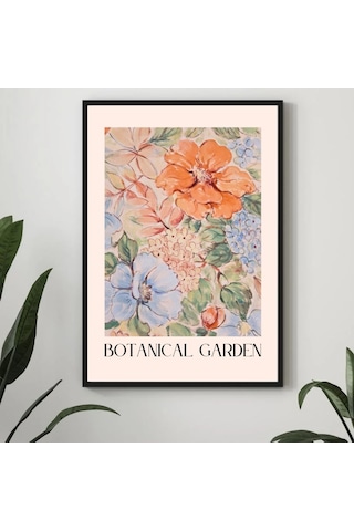 Besay Doğa Temalı Botanical Garden Duvar Posteri-modern Dekoratif A2 Çerçevesiz