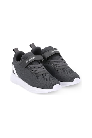 Slazenger Funkytown I Unisex Çocuk Cırt Cırtlı Koyu Gri / Beyaz Günlük Spor Ayakkabısı
