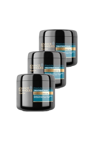 Avon Advance Techniques Argan & Hindistan Cevizi Yağı İçeren Saç Maskesi 3 x 375 ML