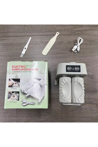 Honmex Ev İçi Otomatik Elektrikli Manti Hamur Press Makinesi - Hafif Mutfak Aleti, Kolay Manti Yapımı, Küçük Boyutlu Beyaz
