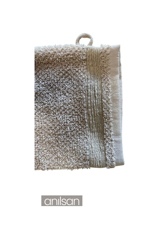 Havlu Banyo Kesesi Bej %100 Pamuk 15x25 Hamam Kesesi