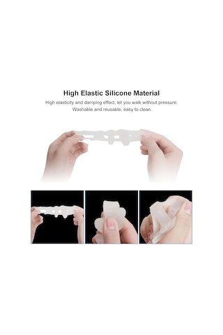 Moveevo Halluks Valgus Düzeltici Silikon Ayak Parmak Ayırıcıları Bir Çift Mavi