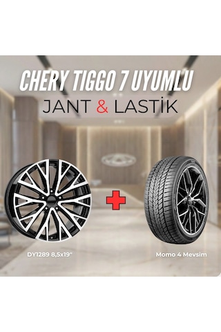 Chery Tiggo7 Uyumlu Momo225/55r19 Dört Mevsim Lastiği 4 Adet Yılı:2025 + Dy1289 Bd 19"jant 4 Adet