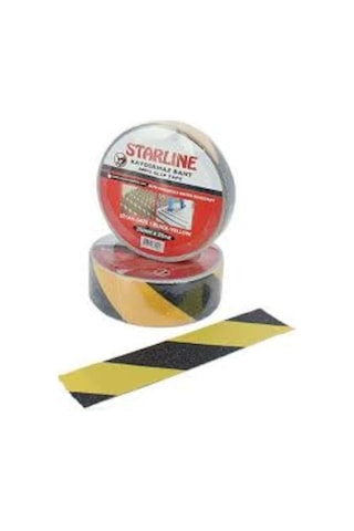 Kaymaz Zemin Kaydırmaz Merdiven Bant 25Mm. X 15M. Sarı-Siyah