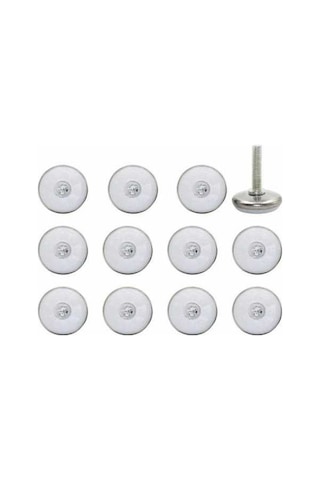 Flybuy Bosphorusboutique Mutfak Sandalye Ayakları 25mm Ayarlanabilir Dişli Şimli Sandalye Şaft Paketi Beyaz M8 -