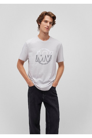Mavi Logo Baskılı Gri Tişört Regular Fit / Normal Kesim 0610309-80618 Gri-80618