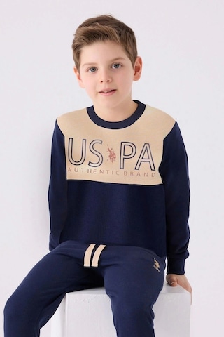 U.S. Polo Assn. Erkek Çocuk Eşofman Takımı - Bej Bej