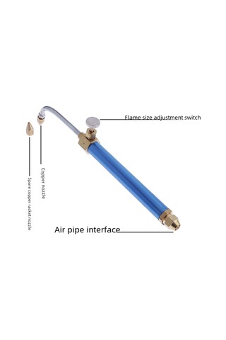 Symbee Küçük Boylu Su Oksijen Kaynak Torçu - Kuyumculuk Ve Metal İşleri İçin Hassas Kaynak Aleti Mavi Saplı Diğer