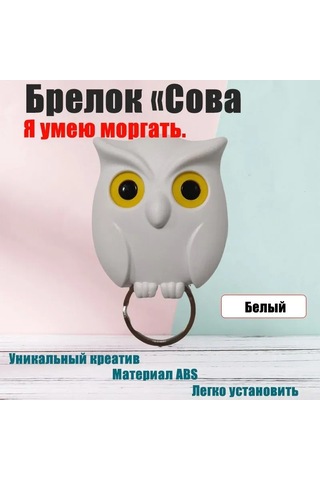Fosenze Duvar Tipi Baykuş Desenli Manyetik Anahtar Tutucu - Kolay Kurulum, Fonksiyonel Dekor, Otomatik Göz Kapanma Özelliği İle Anahtarlarınizi Düzenleyin Beyaz
