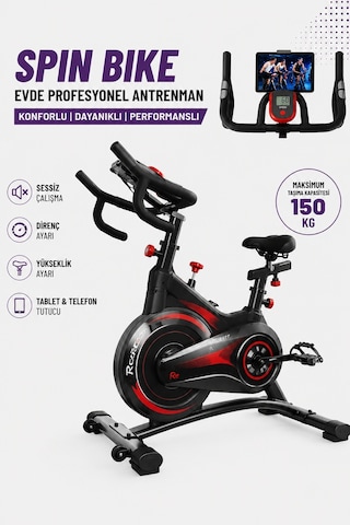 Premium Kondisyon Bisikleti Spinning Bike Egzersiz Aleti, Bluetooth + Uygulama