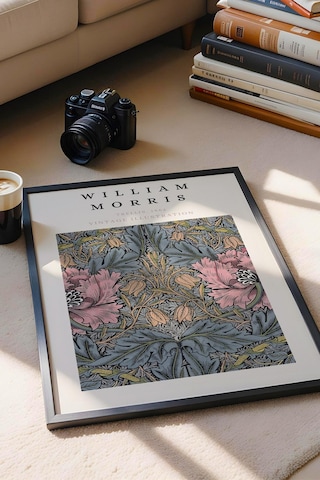 William Morris Trellis 1862 Çerçeveli Tablo - Eklektik Tarz Duvar Dekoru