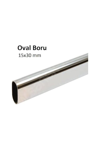 Dolap Askı Borusu. Oval - Yuvarlak Dolap Askı Elemanı 80-100 CM Arası Krom