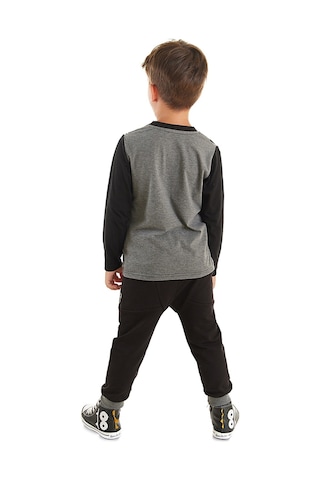 Denokids Mshb&g Gamer Erkek Çocuk Antresit Gri T-shirt Siyah Pantolon Takım Antrasit