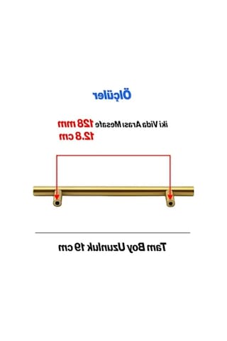 10 Adet Altın Renk Metal Mutfak Çekmece Dolap Kulpları 128 Mm A.Ağaç