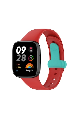 Newface Xiaomi Redmi Watch 3 Origin Silikon Kordon Glblseme - 15 - Kırmızı