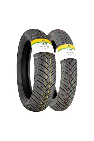Arora Mt125 Motosiklet Lastiği 110/80-17 Tl Ve 100/80-17 Tl Missile Dubleks Set