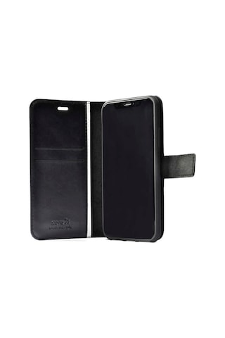 Samsung Galaxy A37 İle Uyumlu Kılıf Kart Ve Para Bölmeli Cüzdanlı Kapaklı Telefon Kılıfı Kapak Siyah