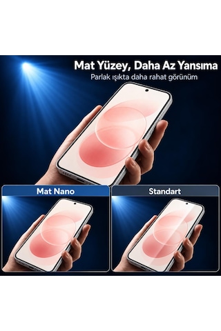 Redmi Note 17 Pro Max İle Uyumlu Mat Ekran Koruyucu 6.83 İnç, Anti-glare Yansıma Önleyici, Çizilmeye Dayanıklı Kırılmaz Nano Cam 99136862