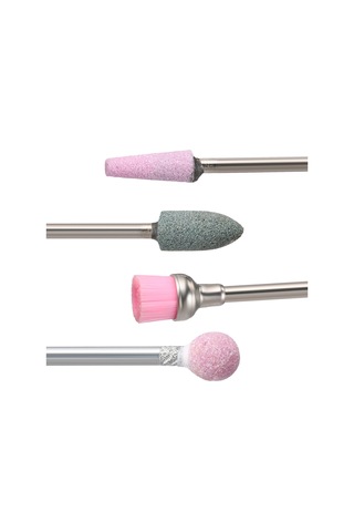 Hangfox Tungsten Çelik Tırnak Taşlama Uçları Seti 10 Adet - 2.35mm Çaplı Fırçalarla Manikür Polisaj Ve Temizleme Aleti Depolama Kutusu İçerir