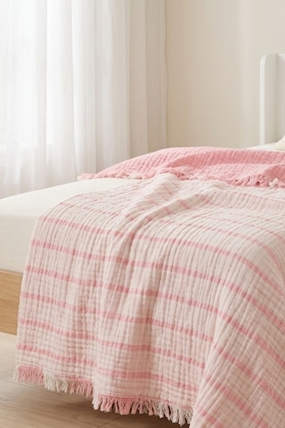 Mini Cloud 4 Kat Müslin Bebek & Çocuk Örtüsü %100 Pamuk 100x120 CM Pembe