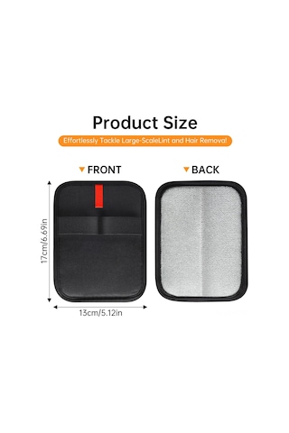 Hangfox 2 Adet İki Yönlü Elektrostatik Evcil Hayvan Tüy Çıkarma Eldiveni - Kedi Köpek Tüyü, Koltuk, Halı Temizleme Aracı Siyah