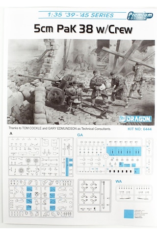Dragon 6444 1/35 Ölçek,,5cm Pak 38 Ve Mürettebat, Plastik Model Kiti-56457