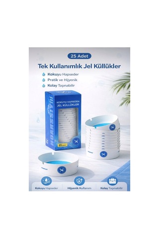 25 Adet Tek Kullanımlık Kül Tablası Kokusuz Taşınabilir Pratik Jel Küllük Seti Ofis Kafe Ev Araba Çok Renkli