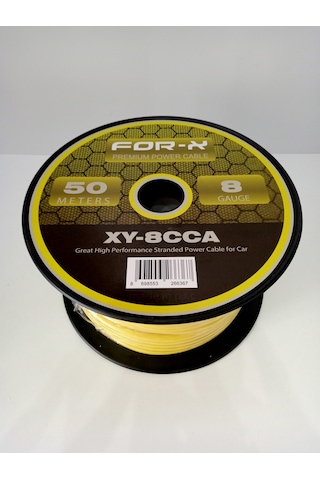 Amfi Tesisat Güç Kablosu 8ga - Xy-8 Cca Oto Anfi 8ga Power 5 Metr