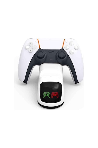 Ps5 Kablosuz Oyun Kolu Uyumlu Game Pad Şarj İstasyonu Led Göster