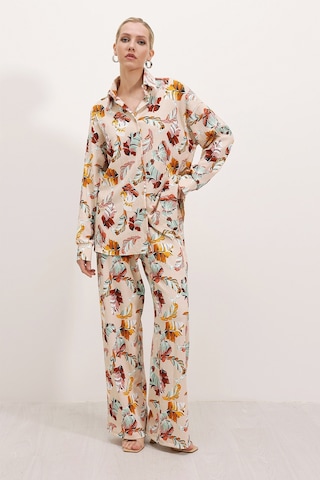 Örme İkili Takım - Krem 001