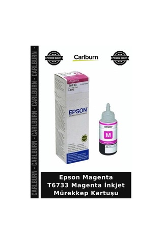 Epson Magenta T6733 Magenta İnkjet Mürekkep Kartuşu Cihaz Boyası Renkli Baskı Ofis Malzemesi