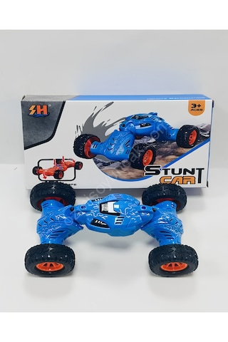 Katlanabilir Akrobatik Oyuncak Araba - Sürtmeli Mavi Stunt Araba