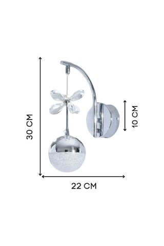 Pilli Led Duvar Apliği Kablosuz Krom Metal Kasa 3000k Tek Renk Sıcak Işık Modern Led Aplik Gümüş Gümüş