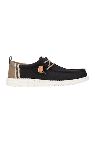 Hey Dude Wally Craft Linen Erkek Günlük Ayakkabı-33143 Siyah-ceviz