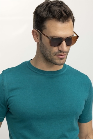 Tudors Erkek Bisiklet Yaka Slim Fit Pamuklu Örme Triko Tişört-26935-Yeşil