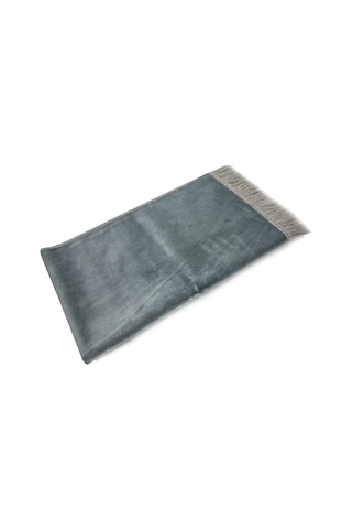 Lüks Düz Desensiz Kadife Velür Seccade – Gri