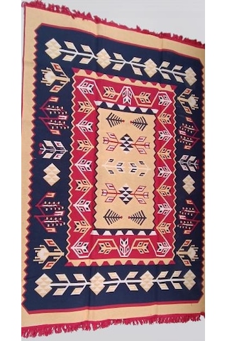 Kilim Antik 140-215 Otantik 90152 Motif Model Naturel Boya Çift Taraflı El Yapımı