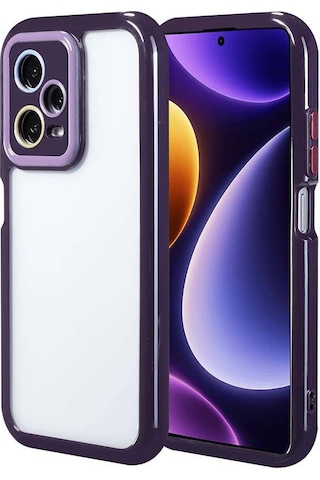 Xiaomi Redmi Note 12 Pro Plus 5g Kılıf Kamera Korumalı Renkli Kenar Ve Çerçeve Tasarımlı Zore Vitamin Kapak Derin Mor